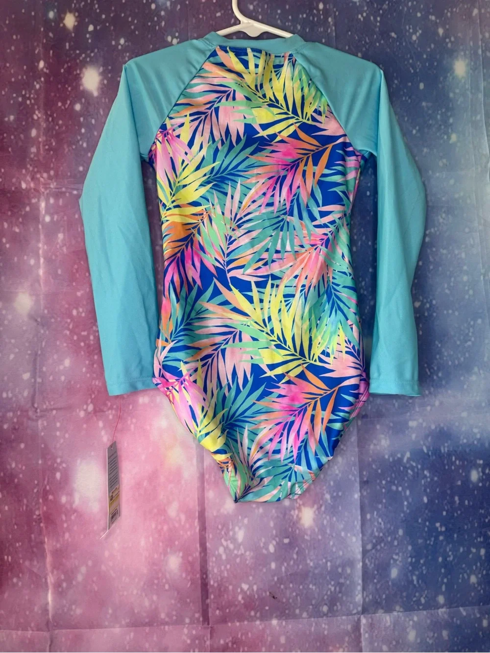 New Cat & Jack one piece long sleeve swimsuit size XS